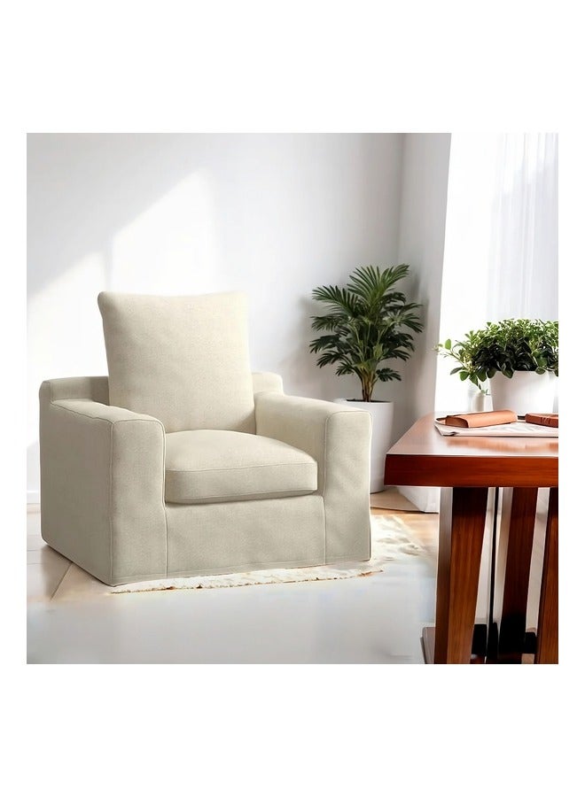 Micasa Elegant And Modern Design 1-Seater Sofa Light Beige 67 X 97 X 90 Cm 2023-2-1P - Image 2