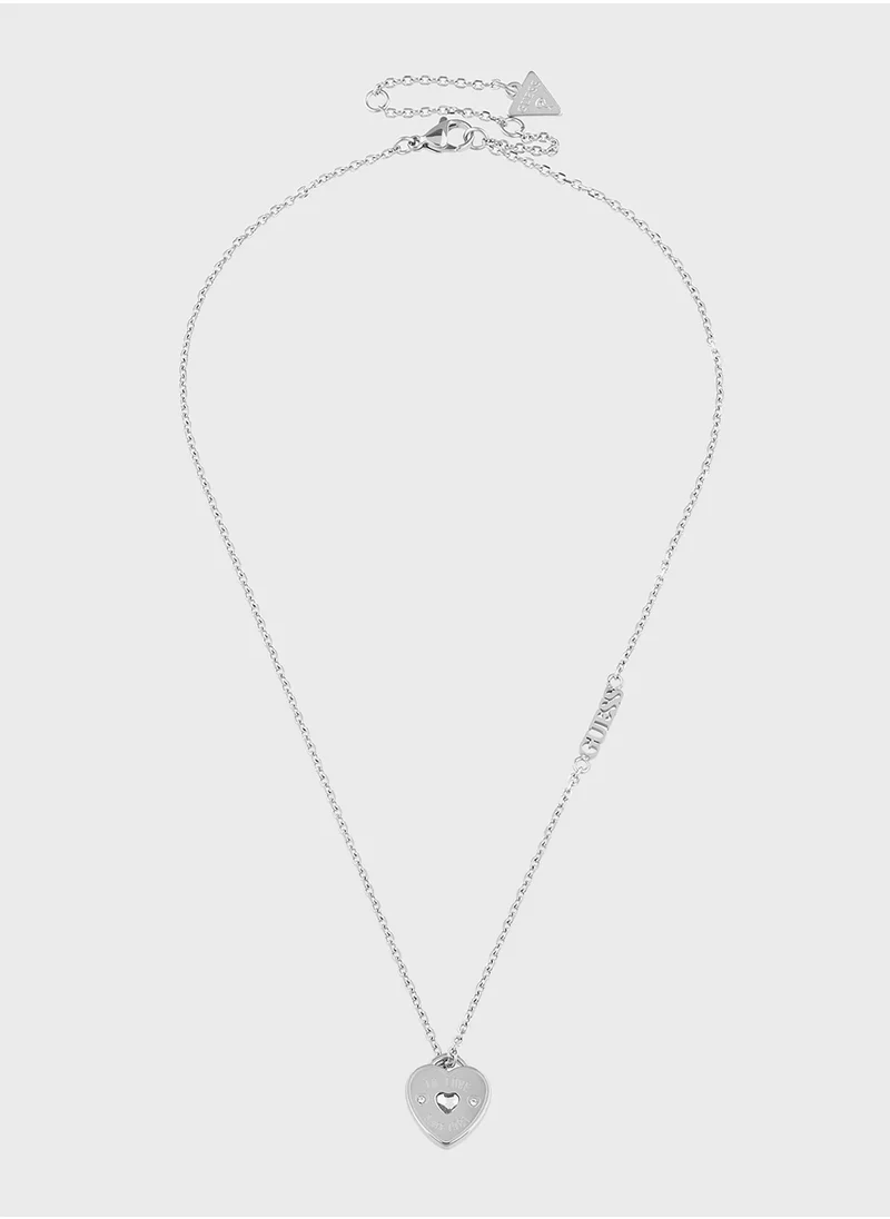 GUESS Jubn05056Jwrht/U 16-18 Inch Heart Charm Necklace