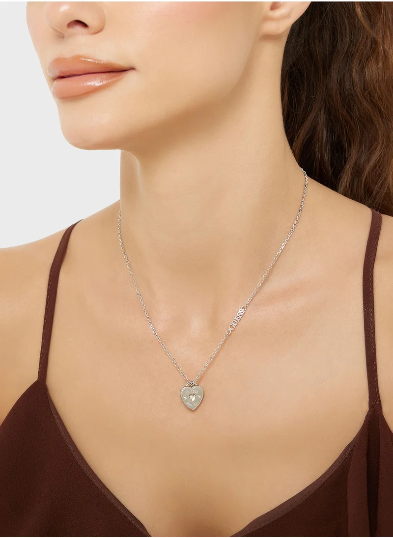 جس Jubn05056Jwrht/U 16-18 Inch Heart Charm Necklace