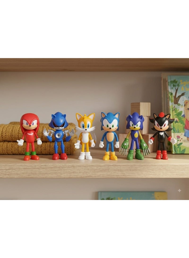 Sonic Action Figures 6-Piece Collection for Creative Character Play Detailed Character Figures for Imaginative Adventures and Storytelling Collectible-Style Kids Toys for Interactive Role Play and Display Trending Toy Set for Kids Who Love Action, Adventure and Characters Fun Giftable Figure Collection for Playrooms, Bedrooms and Creative Fun - Image 5