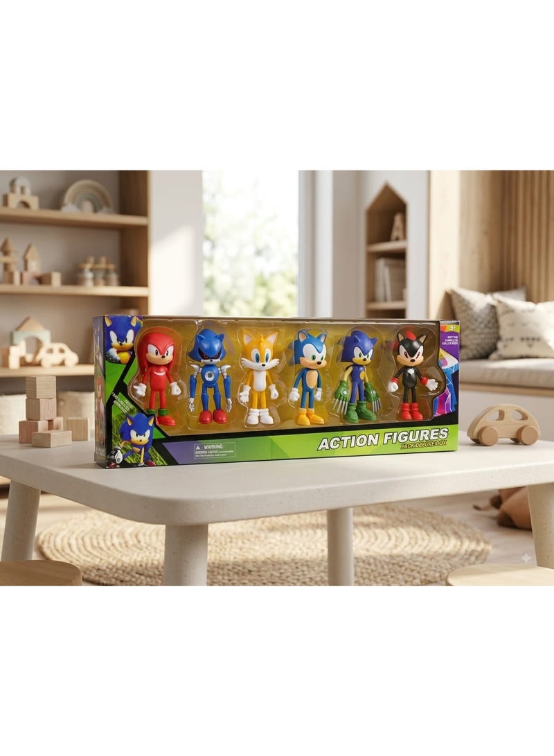 Sonic Action Figures 6-Piece Collection for Creative Character Play Detailed Character Figures for Imaginative Adventures and Storytelling Collectible-Style Kids Toys for Interactive Role Play and Display Trending Toy Set for Kids Who Love Action, Adventure and Characters Fun Giftable Figure Collection for Playrooms, Bedrooms and Creative Fun - Image 4