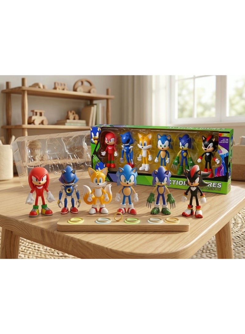 Sonic Action Figures 6-Piece Collection for Creative Character Play Detailed Character Figures for Imaginative Adventures and Storytelling Collectible-Style Kids Toys for Interactive Role Play and Display Trending Toy Set for Kids Who Love Action, Adventure and Characters Fun Giftable Figure Collection for Playrooms, Bedrooms and Creative Fun - Image 3