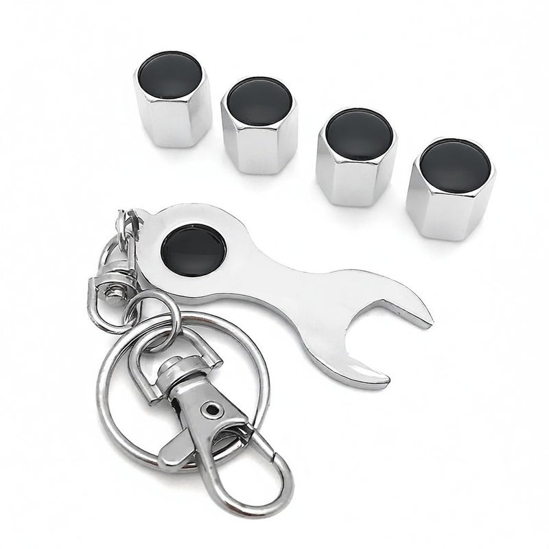 4Pcs OZ Racing Styling Logo Emblem Case Tire Valve Core Stem Caps Anti Theft Finger Car Wheel Tyre Rim Air Cover Car Accessories Colour: C Silver - Image 1