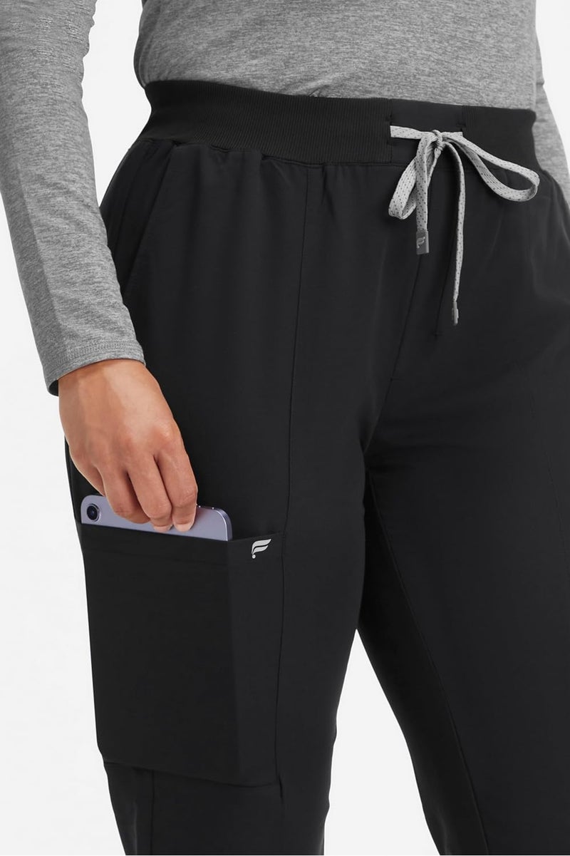 Fabletics Women's Performance Scrub Pant - MotionTech, 4-Way Stretch, Pocket-Packed, Lightweight, Semi-Slim Fit, S/Regular 28 in | 28, Black - Image 3