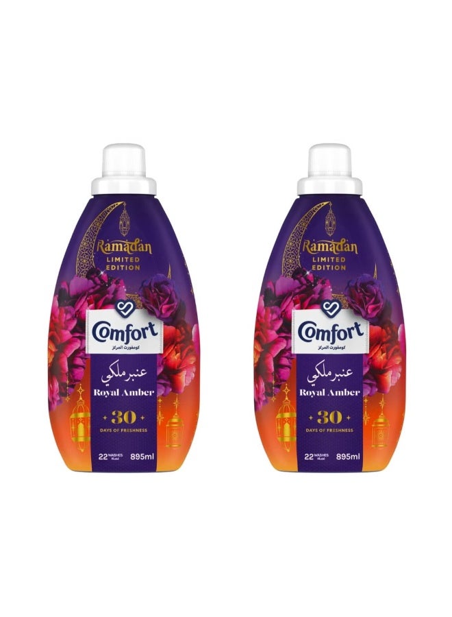 Comfort Concentrated Fabric Softener Royal Amber 895ml Pack of 2