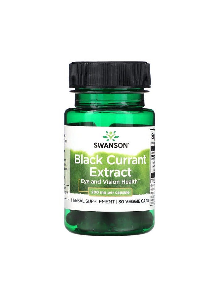 Black Currant Extract, 200 mg, 30 Veggie Caps