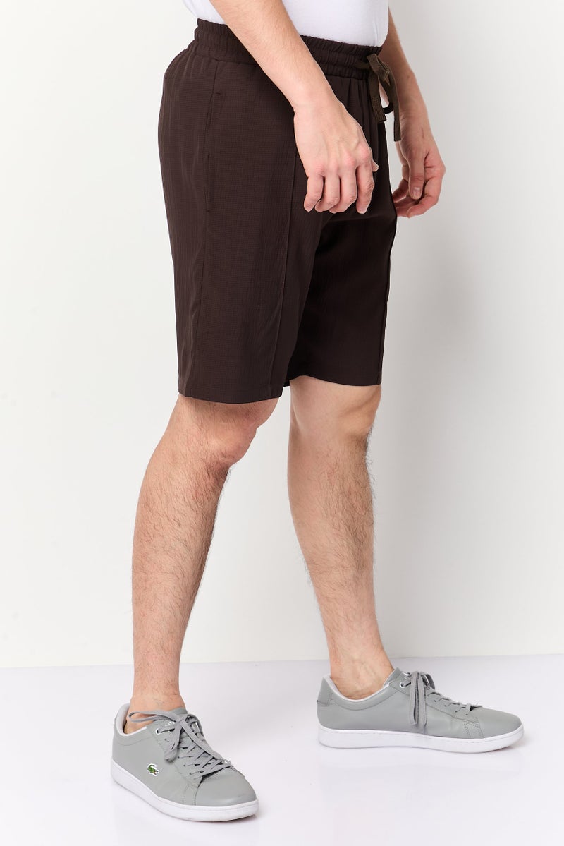 Aeropostale شورتات أساسية منسوجة للرجال، بني داكن - Image 3
