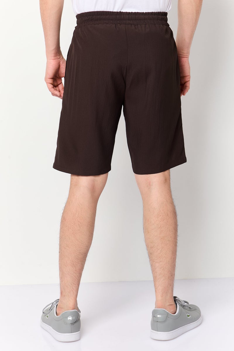 Aeropostale شورتات أساسية منسوجة للرجال، بني داكن - Image 4