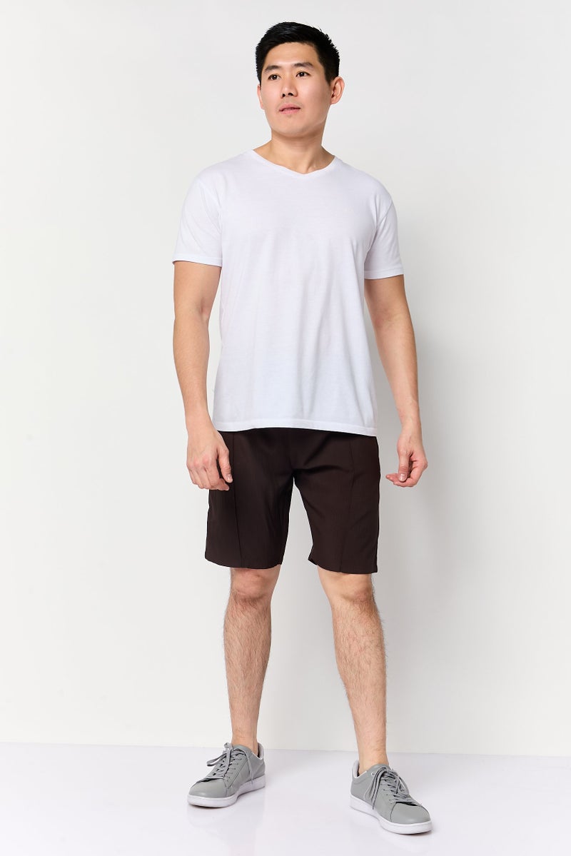 Aeropostale شورتات أساسية منسوجة للرجال، بني داكن - Image 2