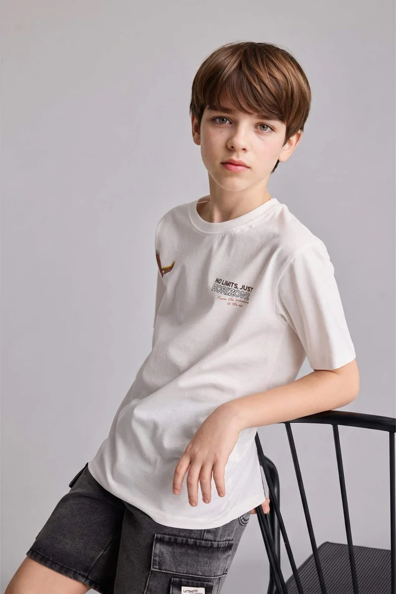 DeFacto New Regular Fit Printed Short Sleeve T-Shirt