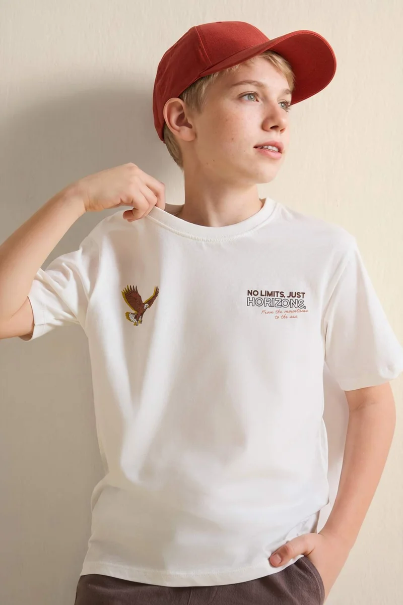Defacto Boy Regular Fit Printed Short Sleeve T-Shirt