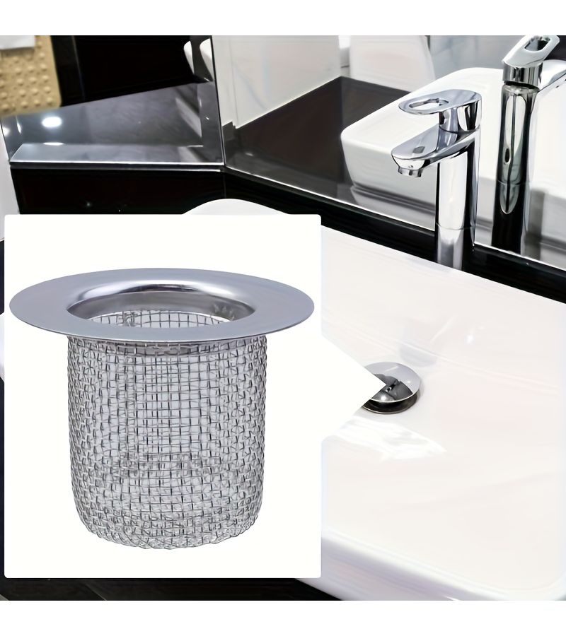 6pcs Stainless Steel Bathroom Sink Drain Strainers Mesh Hair Catcher Rust Resistant - Image 4