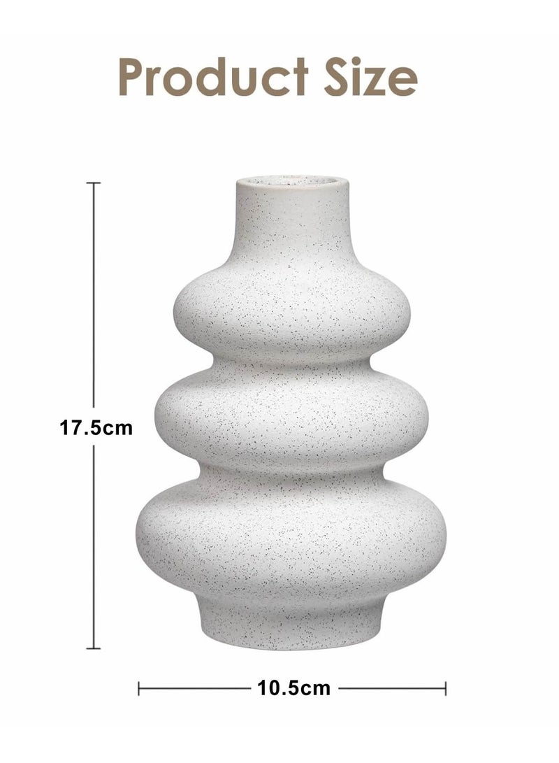 Ceramic Vase, Modern Home Decor,Off White Round Vases,Modern Dried Flower Vases, Boho Home Decor  - Image 3