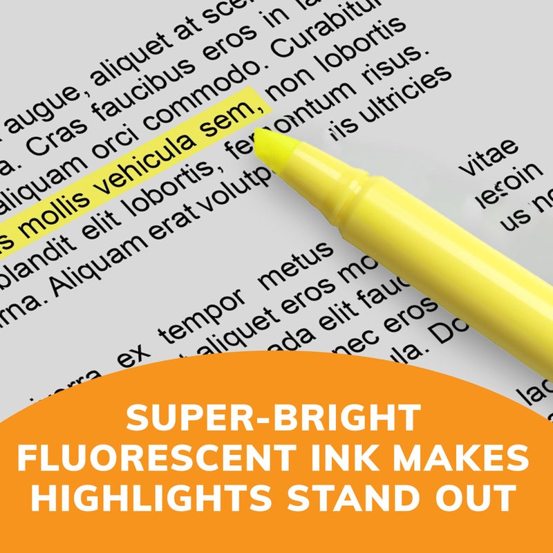 BIC Brite Liner Highlighters, Chisel Tip, 12-Count Pack of Yellow Highlighters, Ideal Highlighter Set for Organizing and Coloring - Image 5