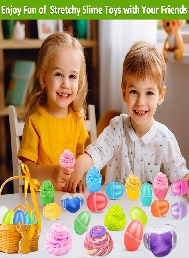 AMENON 24 Pack Easter Eggs Filled with Slime Toys Slime Kit No-Sticky, Stress Relief Squeeze Toys for Easter Basket Stuffers Basket Essential Party Favor Gifts for Kids Boys Girls - Image 5