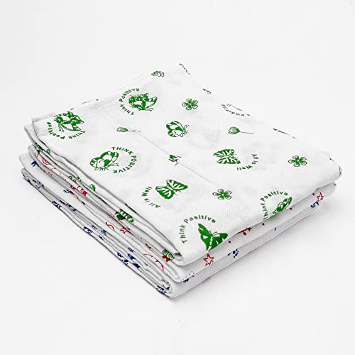 YATTA Kerala Printed Thorthu Traditional Bath Towel Pure Cotton End Finished (Pack Of 3) (50 X 25'), Multicolored, 30 TC - Image 1