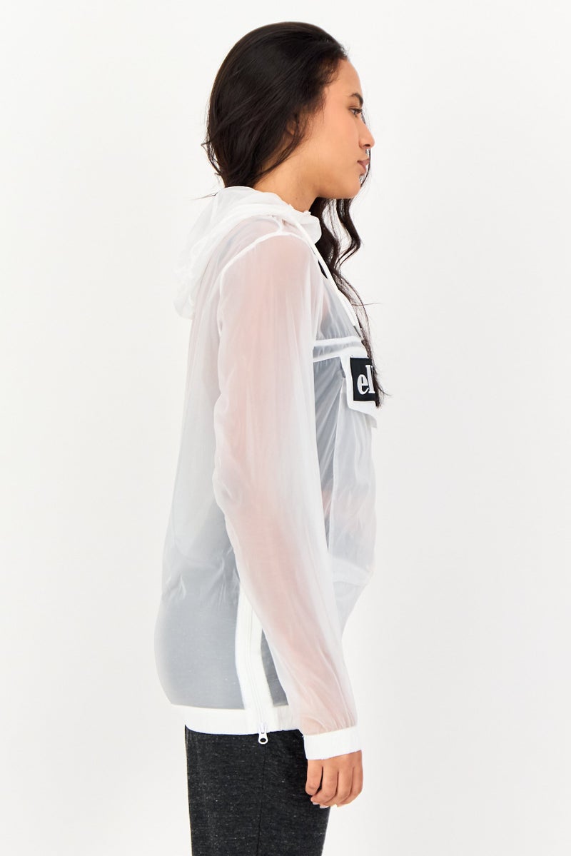 Ellesse جاكيت خارجي طويل الأكمام للنساء، رياضي، أبيض - Image 2