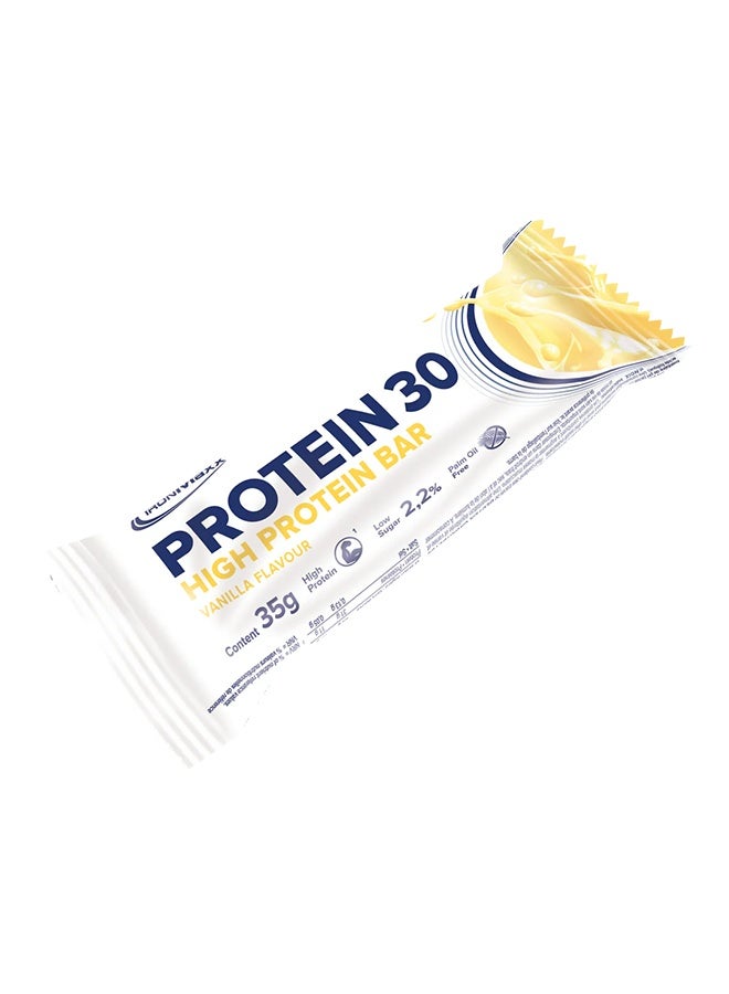 IronMaxx PROTEIN 30 Bar | 24 x 35g | 30% Protein, Vanilla Flavour, Low Sugar, Vitamin-Enriched - Image 1