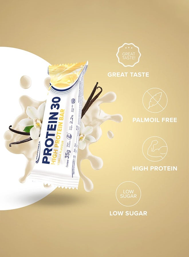 IronMaxx PROTEIN 30 Bar | 24 x 35g | 30% Protein, Vanilla Flavour, Low Sugar, Vitamin-Enriched - Image 3
