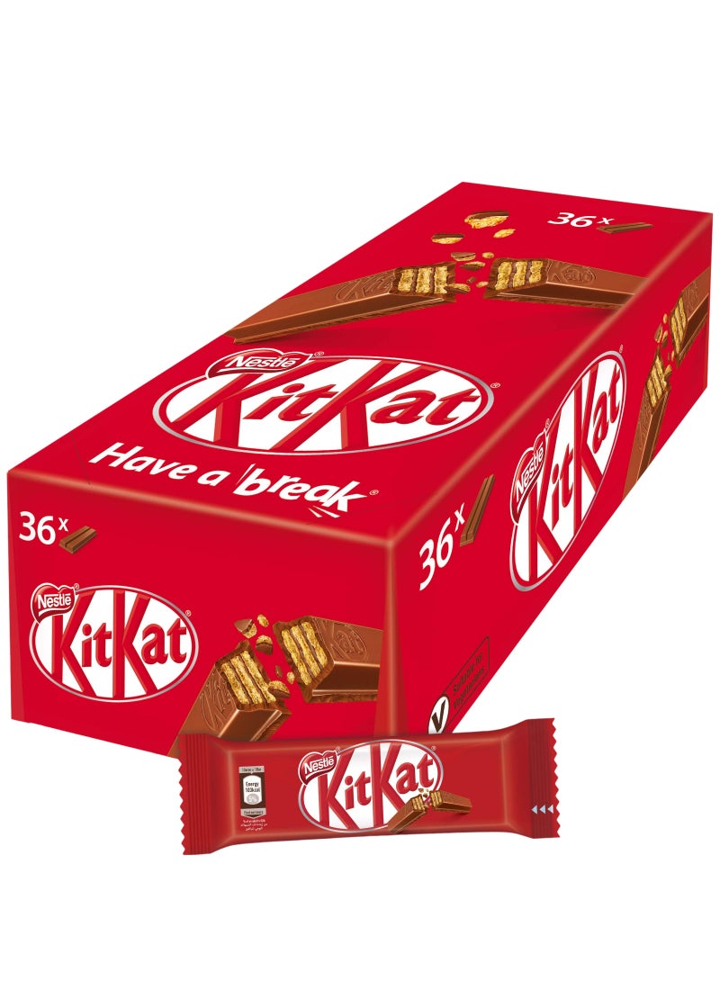 KitKat 2-أصابع ألواح الوافر بالشوكولاتة 20.5 جم عبوة من 36 - Image 1