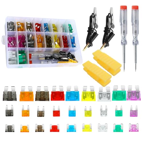 Tioollev 306PCS Car Fuses Assortment Kit Mixed Vehicle Blade Standard Mini Low Profile Mini Fuse 2A 5A 75A 10A 15A 20A 25A 30A 35AReplacement Accessories for RV Truck Auto 306PCS - Image 1