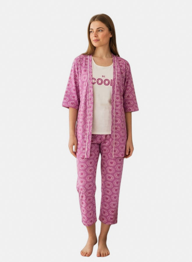 Cool 3Pcs Pajama Set