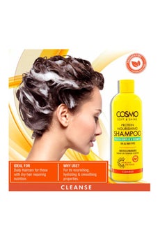 COSMO Cosmo Soft & Shine Nourishing Protein Shampoo, 480ml  - Image 2