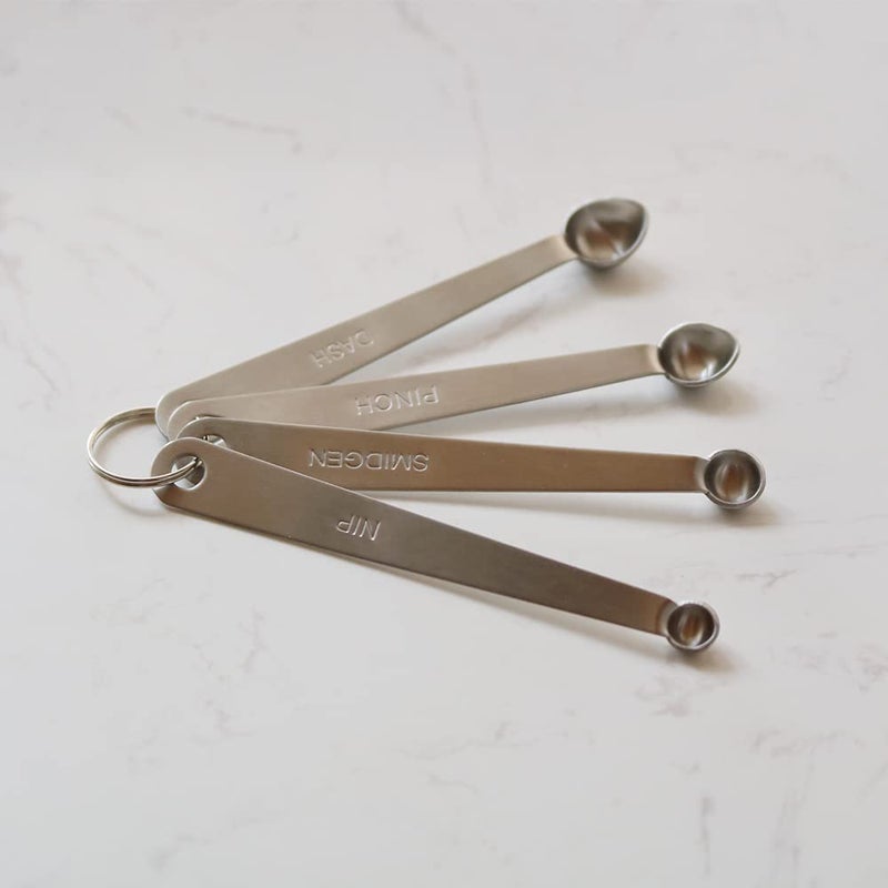 BERYLER Mini Measuring Spoons Set, Small Stainless Steel Teaspoon for Cooking and Baking, Suitable for Tiny Amount of Dry or Liquid Ingredients and Spices (1/8, 1/16, 1/32, 1/64 tsp) - Image 5
