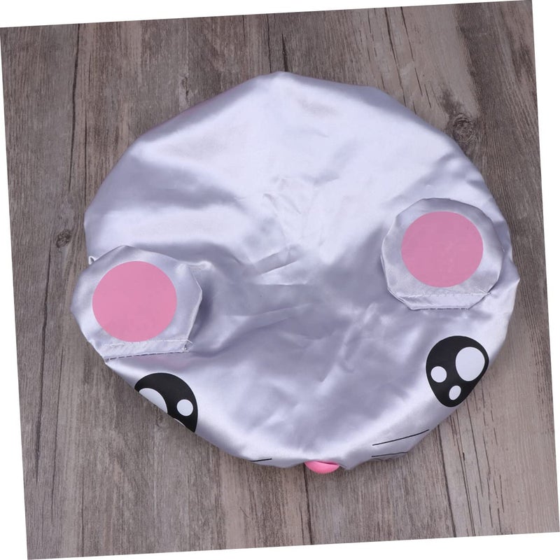 Medium Cartoon Shower Cap For Kids Soft Reusable Bathing Hat Assorted Colors - Image 4
