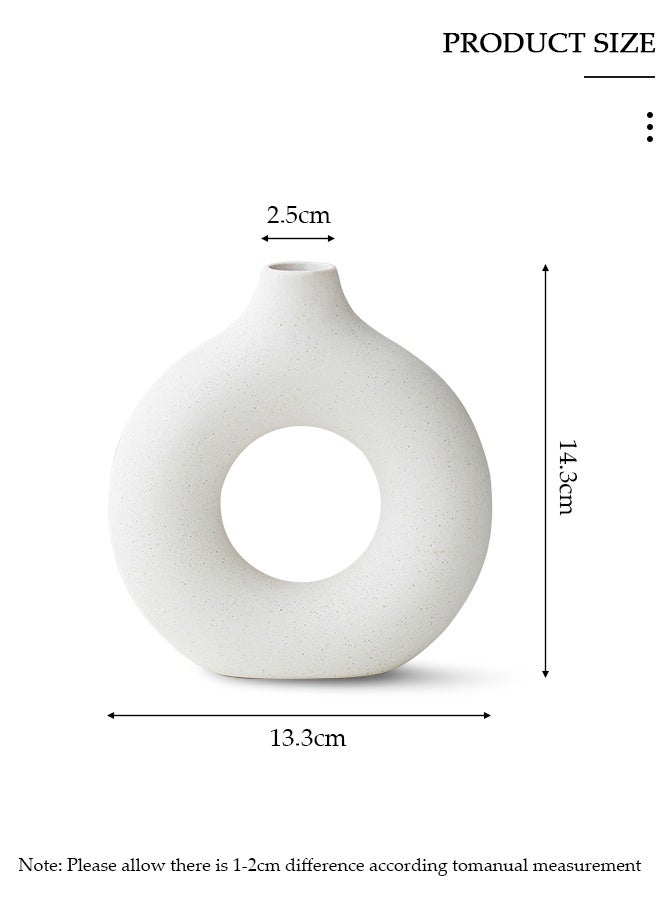 DUNISO Ceramic Vase for Decor Small Flower Vases Dining Table Decor - Image 2