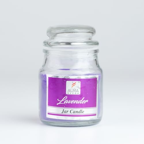 AURA DECOR AuraDecor Lavender Scented Jar Candle – Highly Fragrant Cookie Jar Candle for Home Decor, Spa & Aromatherapy | Long Burning Aroma Candle (Pack of 1) - Image 3