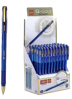 UNIMAX Unimax G-Gold 0.7mm Ballpoint Pen 1 x 50 Pcs Box Blue  - Image 1