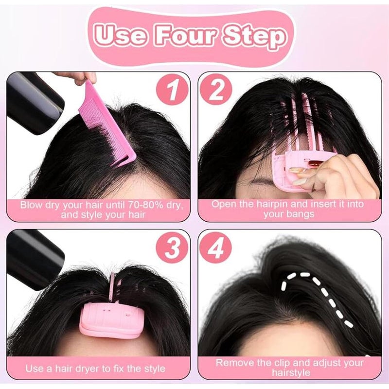 Volumizing Hair Clips, Upgraded 3 Teeth No Trace Root Lifting Hair Volume Clamp/Holder for Easy Curling and Quick Styling, Bangs Clamp/Holder with Premium Plastic Wind Styling Comb for Home - Image 4