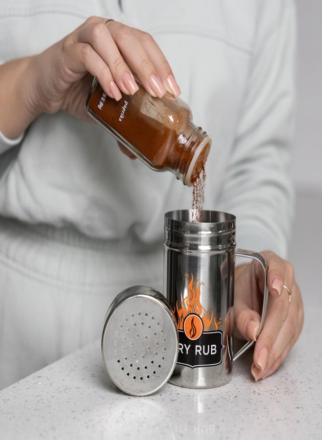 Outset Stainless Steel Dry Rub Shaker With Lid, 13oz Seasoning Dispenser - Image 3
