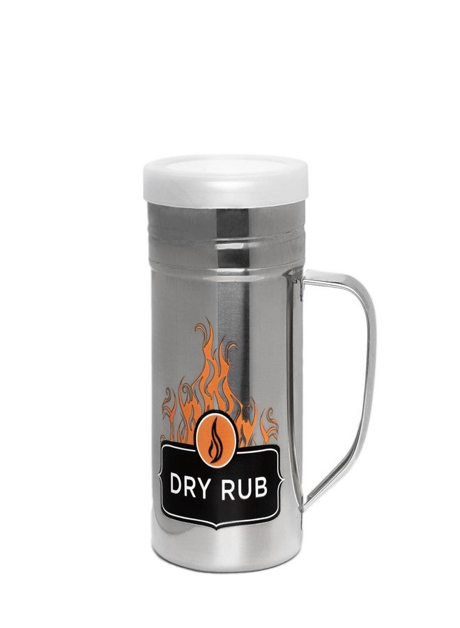 Outset Stainless Steel Dry Rub Shaker With Lid, 13oz Seasoning Dispenser - Image 1