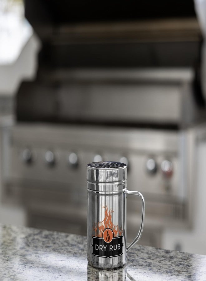 Outset Stainless Steel Dry Rub Shaker With Lid, 13oz Seasoning Dispenser - Image 2
