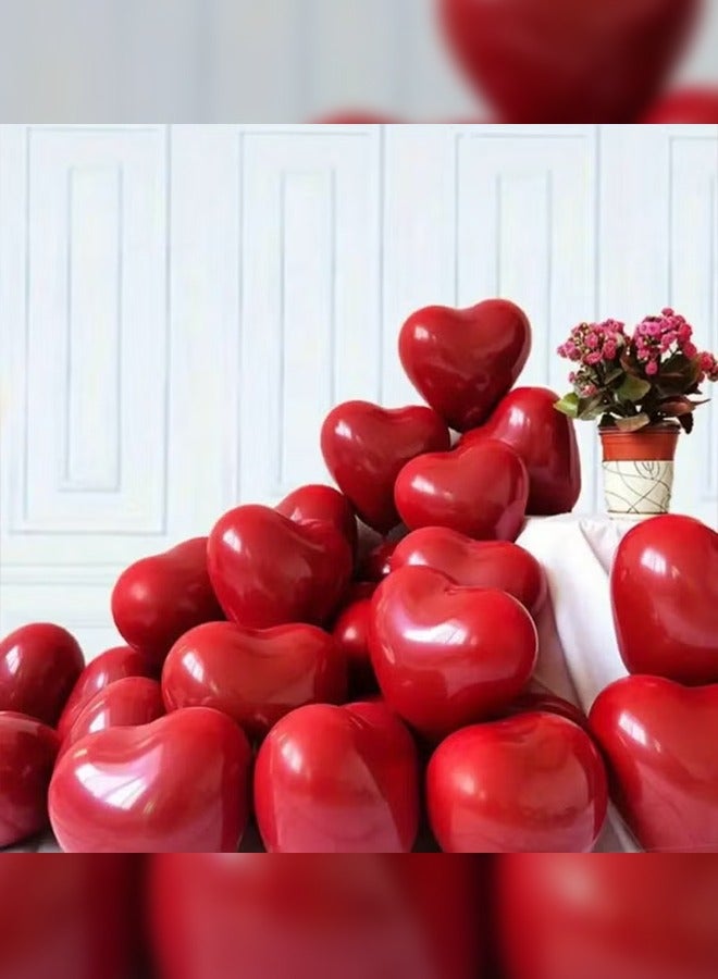 هايدو 50 قطعة مزدوجة القلب الأحمر بالون عرس عشاء زخرفة المواد ، هدايا نسائية - Image 2