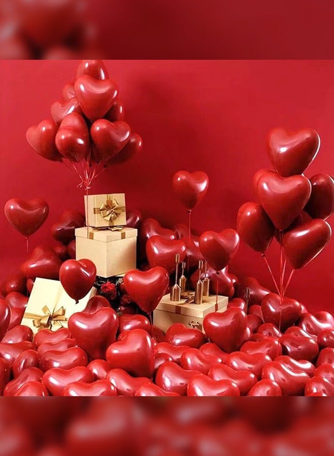 هايدو 50 قطعة مزدوجة القلب الأحمر بالون عرس عشاء زخرفة المواد ، هدايا نسائية - Image 3