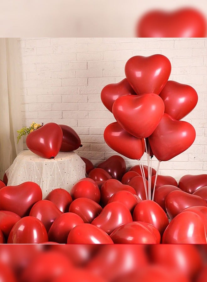هايدو 50 قطعة مزدوجة القلب الأحمر بالون عرس عشاء زخرفة المواد ، هدايا نسائية - Image 4