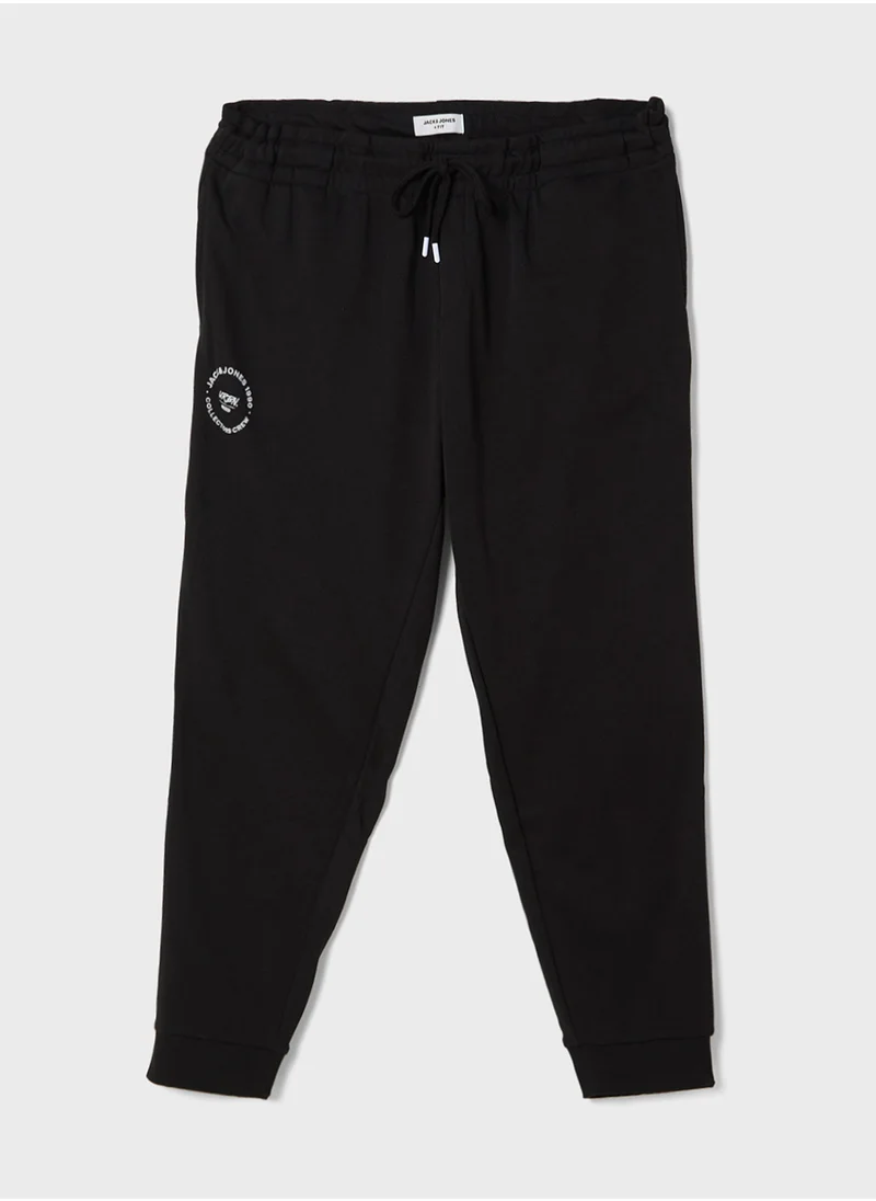 JACK & JONES Plus Size Drawstring Pocket Detail Sweatpants