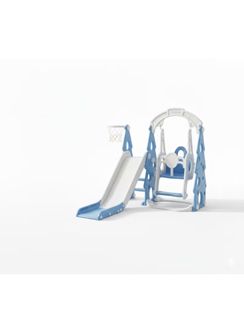 FULL JOY Children's Slide and Swing Set with Basketball Hoop 3*1 ,Indoor and outdoor playground set for toddlers, climbing play set for kids - Image 1