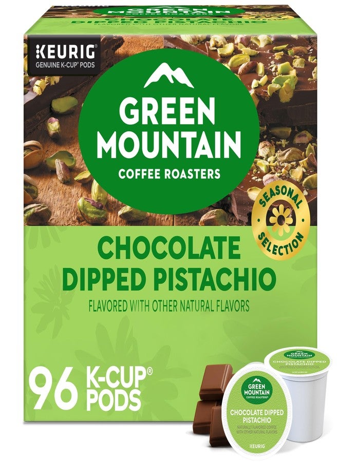 Green Mountain Coffee Roasters قهوة بنكهة الفستق المغطى بالشوكولاتة من شركة Green Mountain Coffee Roasters، كبسولات Keurig K-Cup للاستخدام الفردي، 96 كبسولة، (4 عبوات من 24 كبسولة) - Image 1