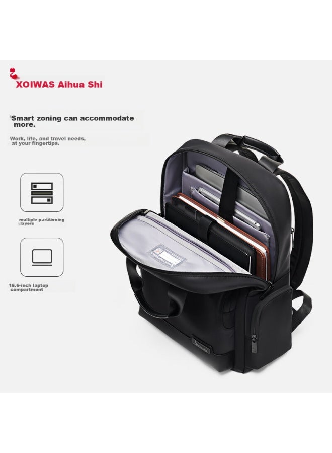 OIWAS Aihua Pioneer Series Backpack For Men And Women, 15.6-inch Laptop Bag, Travel Backpack, School Bag, Jd Self-operated, Black - Image 3