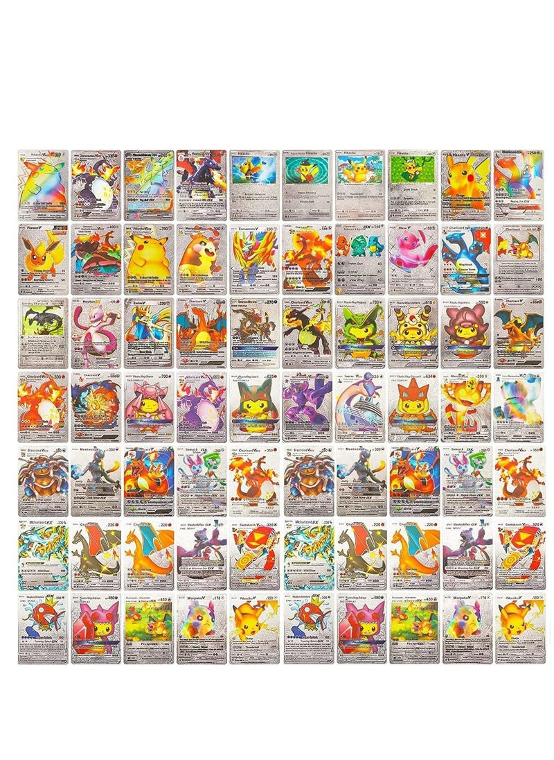 Generic RAGVEE Collectible Card Games 55 PCS Silver Foil Card Assorted Cards TCG Deck Box - V Series Cards Vmax GX Rare Silver Cards and Common-Rare Mystery Card  - Image 3
