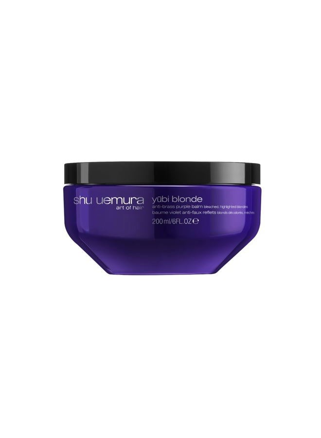 Shu Uemura Yubi Blonde Anti-Brass Purple Mask - Neutralizes Brassy Tones, Moisturizes and Smooths, For Color-Treated Blonde and Silver Hair - Image 1