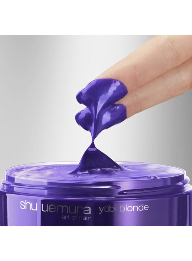 Shu Uemura Yubi Blonde Anti-Brass Purple Mask - Neutralizes Brassy Tones, Moisturizes and Smooths, For Color-Treated Blonde and Silver Hair - Image 5