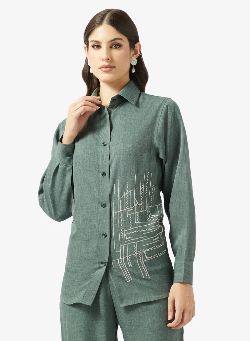 hayas closet  Printed blouse and pants set for Women | Best Price UAE