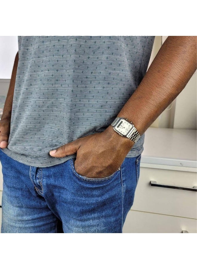 Casio Men's Watch - AQ-230A-7BMQ White & Silver - Image 3