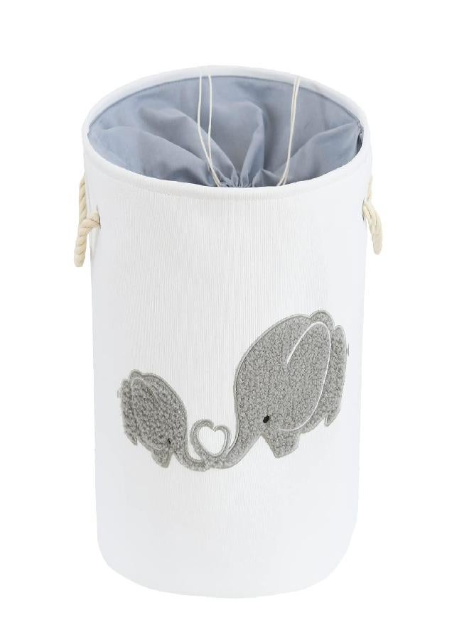 INough Large Kids Hampers for Laundry Elephant Laundry Hamper Kids Canvas Hampers for Laundry for Girls, Laundry Basket, Toddler Laundry Hamper Kids for Baby Room, Livingroom, Kidsroom, Play Room - Image 4