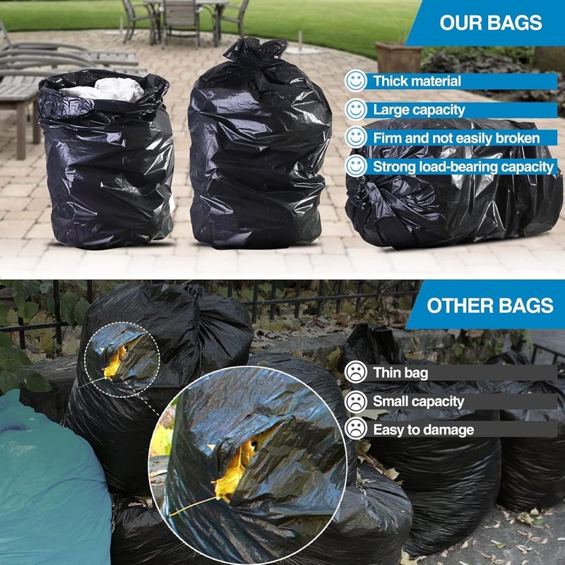 Maykela Garbage Bag 70 Gallon Trash Bags Outdoor Large Black Heavy Duty Trash Can Liners for Outdoor,Lawn and Leaf Storage Home Large 70 Gallon Garbage Can Liners 10 Pcs 130 * 150cm - Image 4